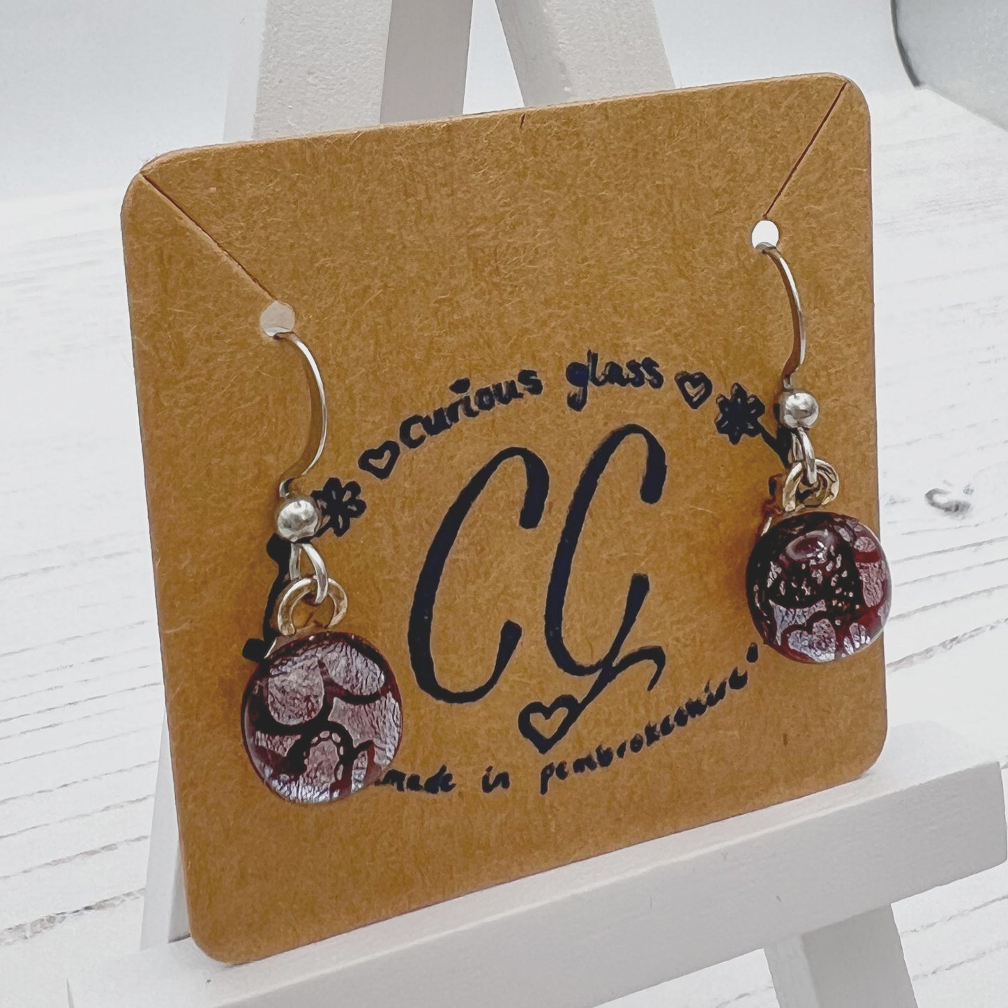 Shades of Red, Orange & Yellow Glass Earrings