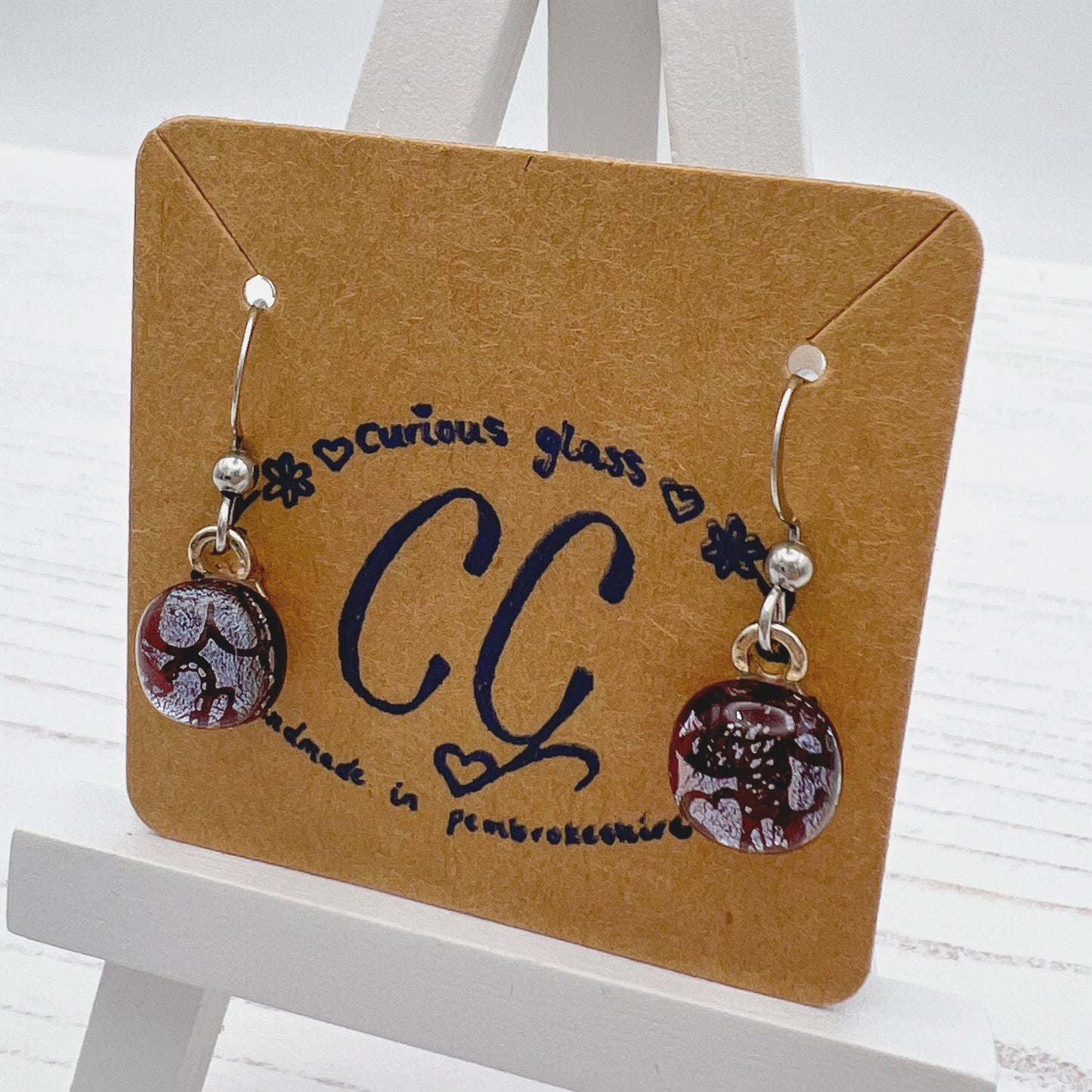 Shades of Red, Orange & Yellow Glass Earrings