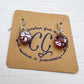 Shades of Red, Orange & Yellow Glass Earrings