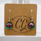 Shades of Pink & Purple Glass Earrings