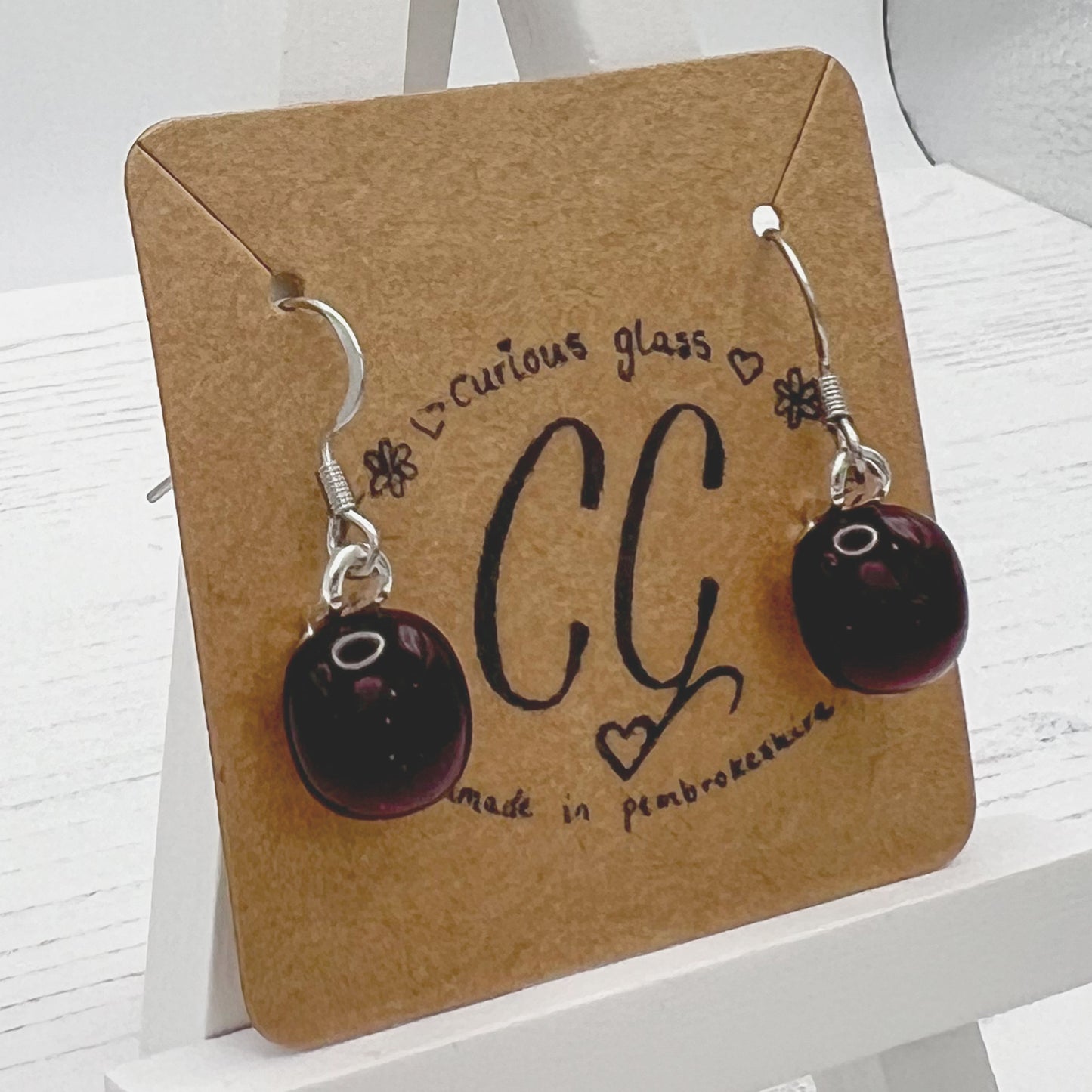 Shades of Red, Orange & Yellow Glass Earrings