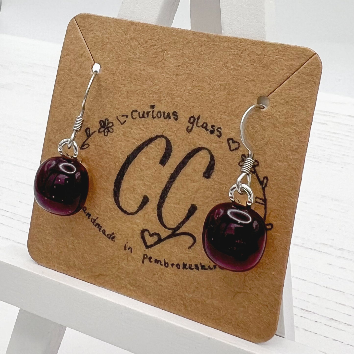 Shades of Red, Orange & Yellow Glass Earrings
