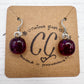 Shades of Red, Orange & Yellow Glass Earrings