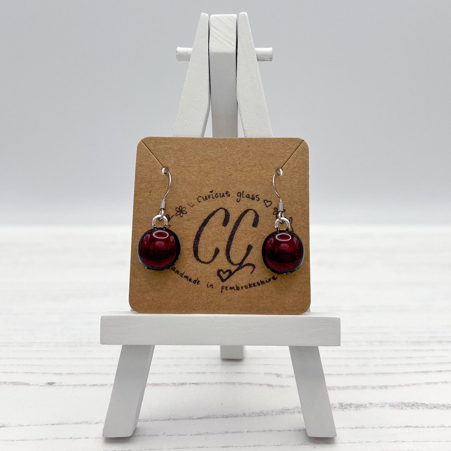 Shades of Red, Orange & Yellow Glass Earrings