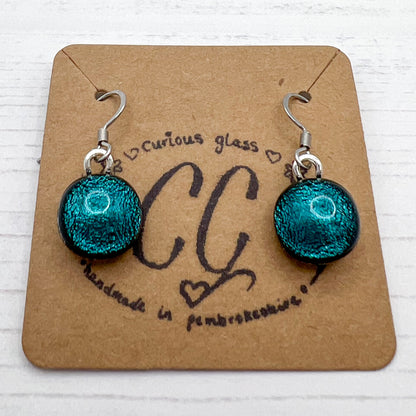 Shades of Green Glass Earrings