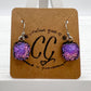 Shades of Pink & Purple Glass Earrings
