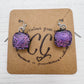 Shades of Pink & Purple Glass Earrings