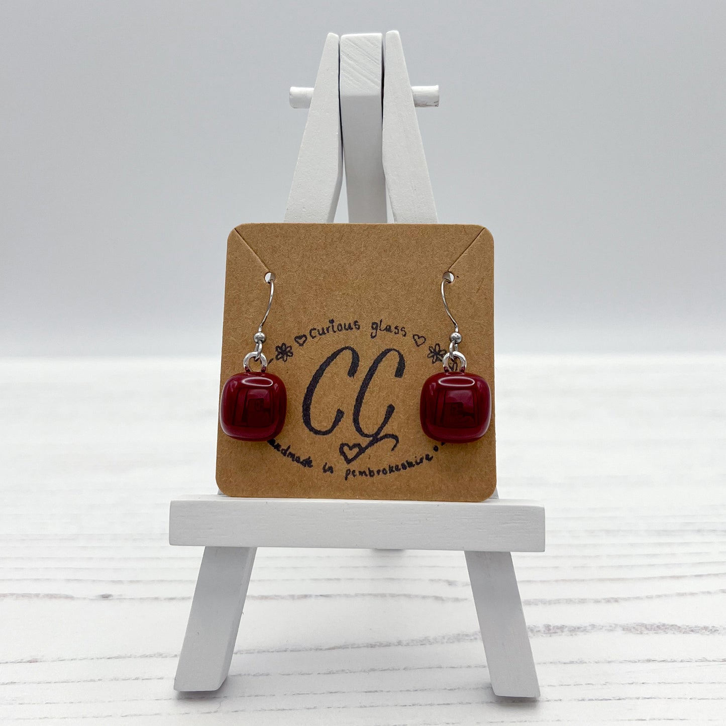 Shades of Red, Orange & Yellow Glass Earrings