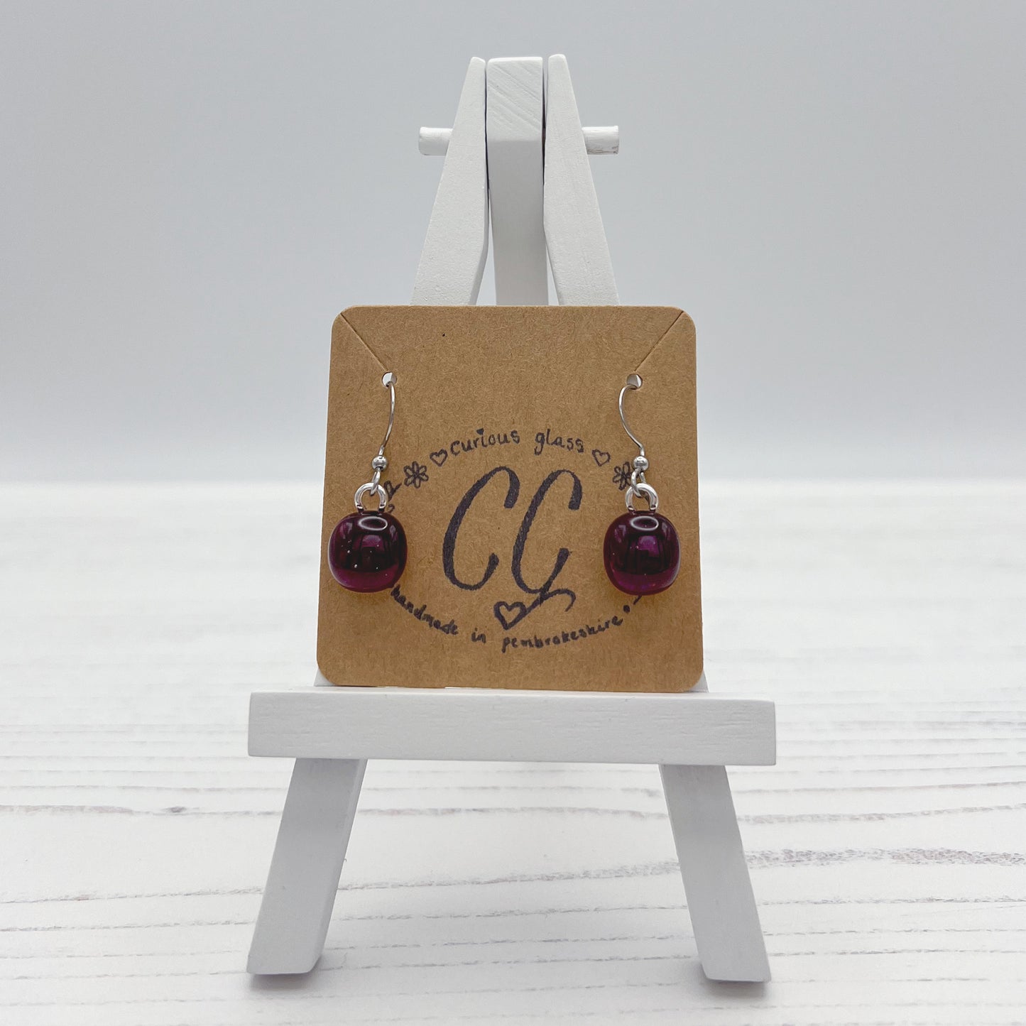 Shades of Red, Orange & Yellow Glass Earrings