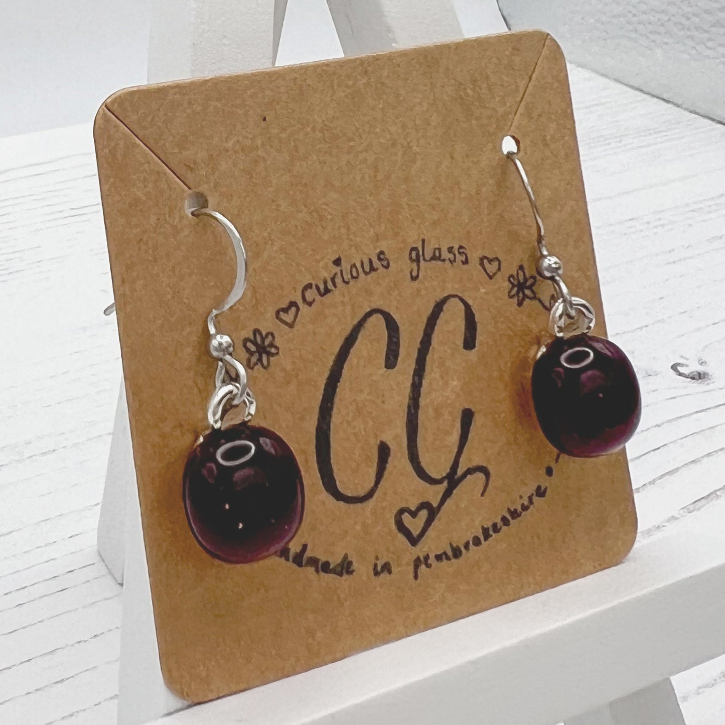 Shades of Red, Orange & Yellow Glass Earrings