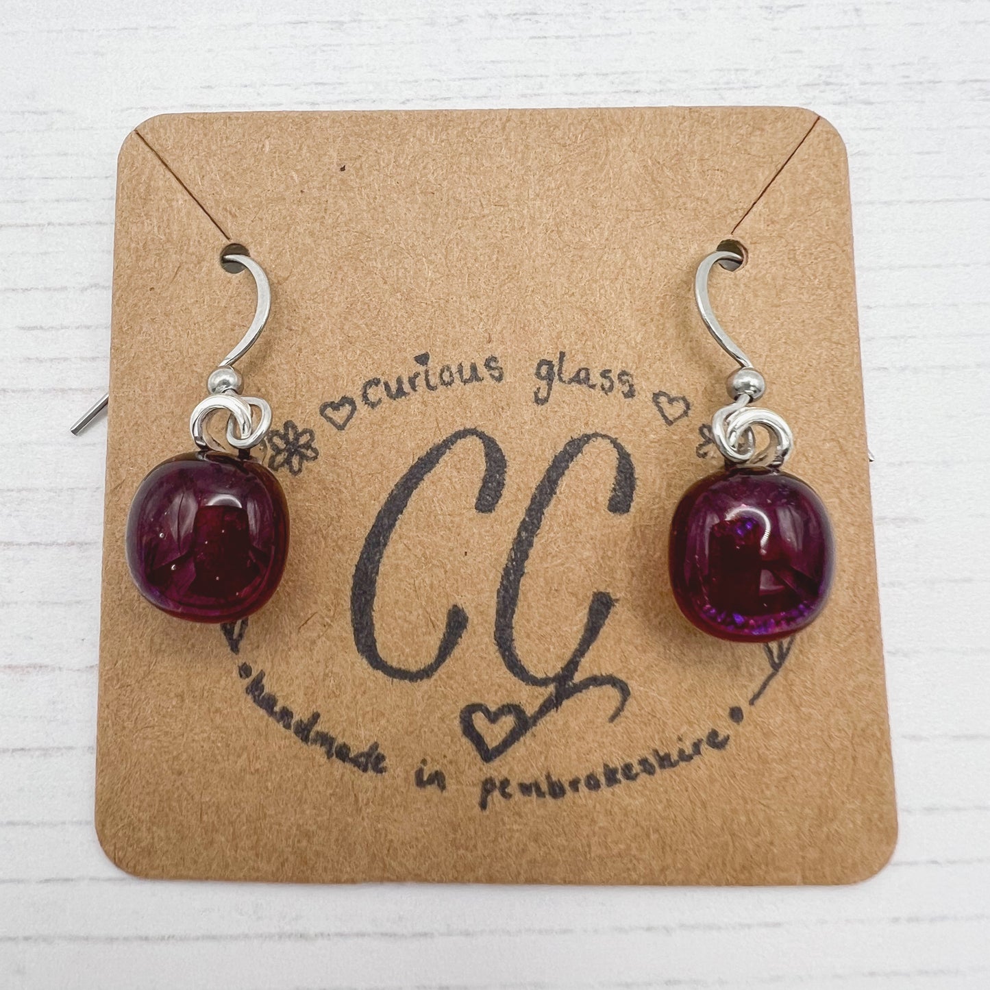 Shades of Red, Orange & Yellow Glass Earrings