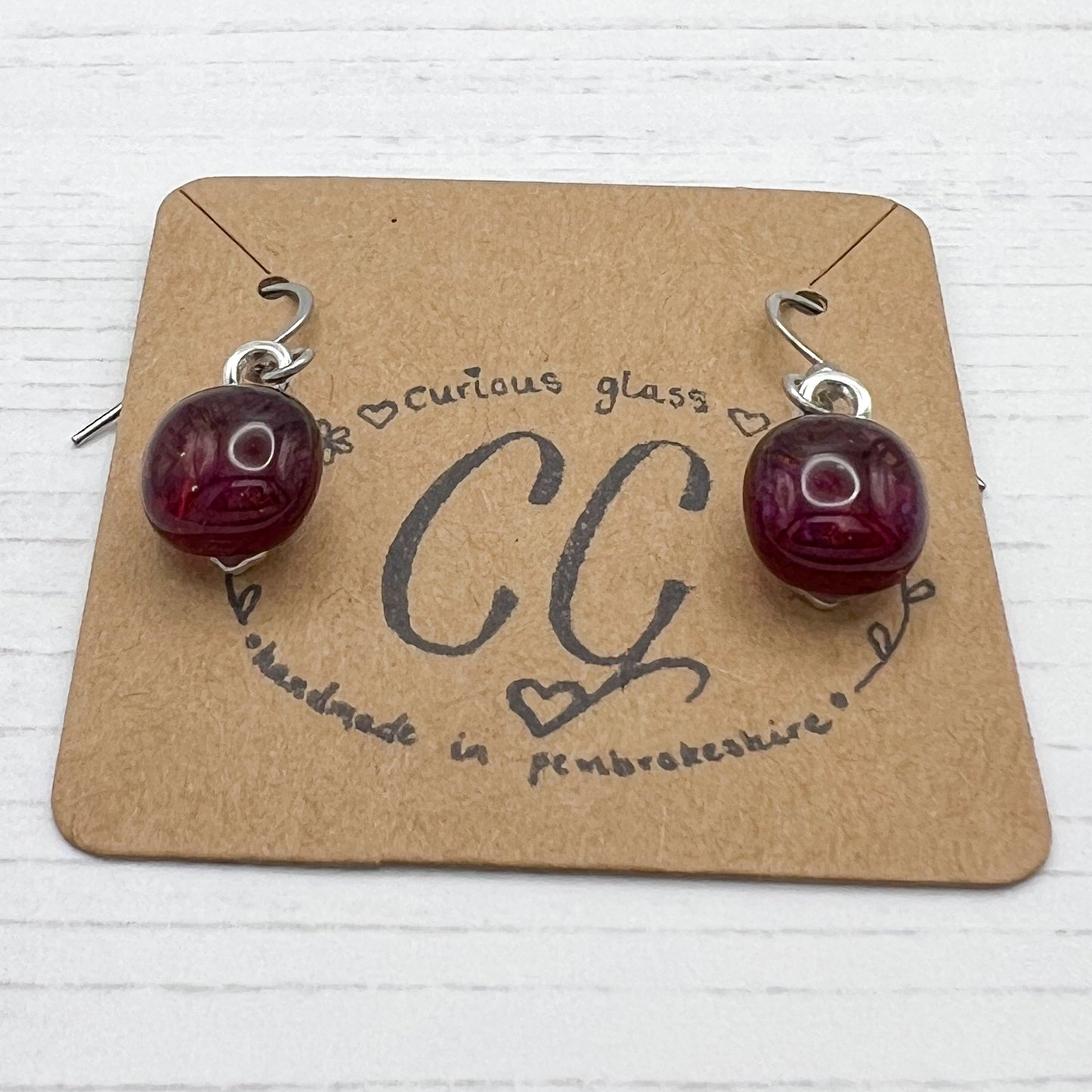 Shades of Red, Orange & Yellow Glass Earrings