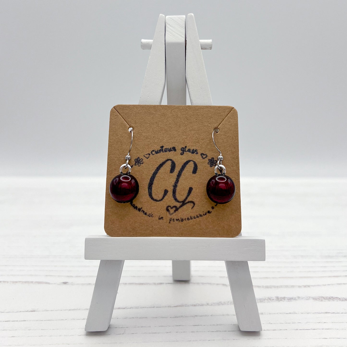 Shades of Red, Orange & Yellow Glass Earrings
