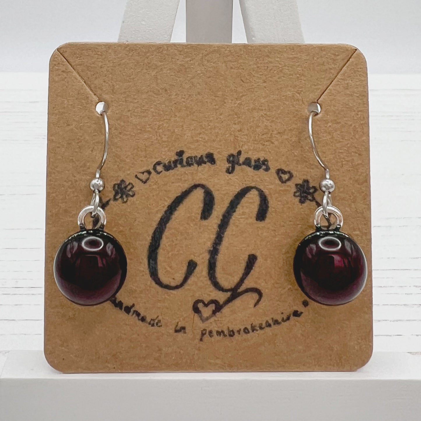 Shades of Red, Orange & Yellow Glass Earrings
