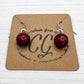 Shades of Red, Orange & Yellow Glass Earrings