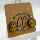 Shades of Red, Orange & Yellow Glass Earrings
