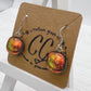 Shades of Red, Orange & Yellow Glass Earrings