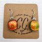 Shades of Red, Orange & Yellow Glass Earrings