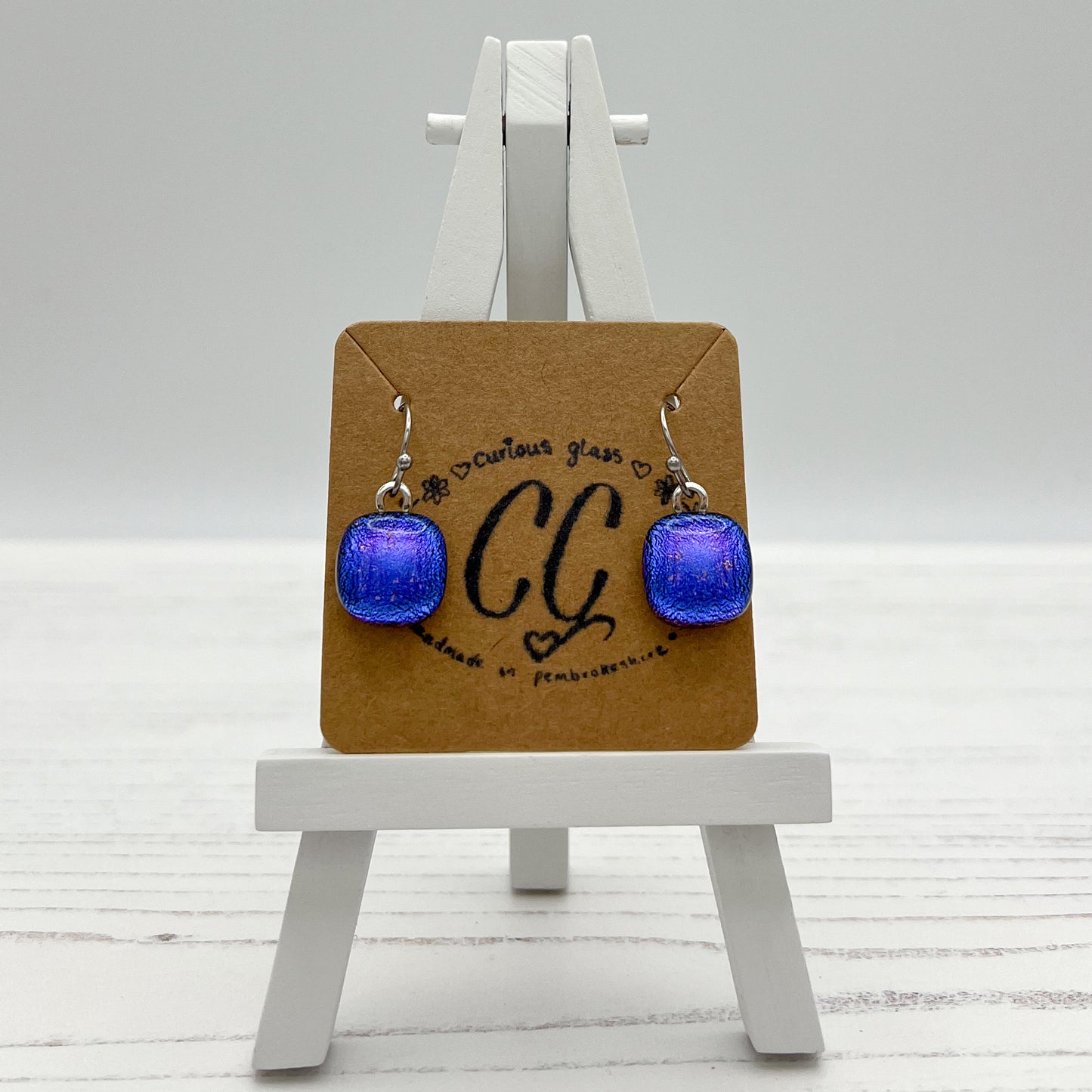 Shades of Pink & Purple Glass Earrings