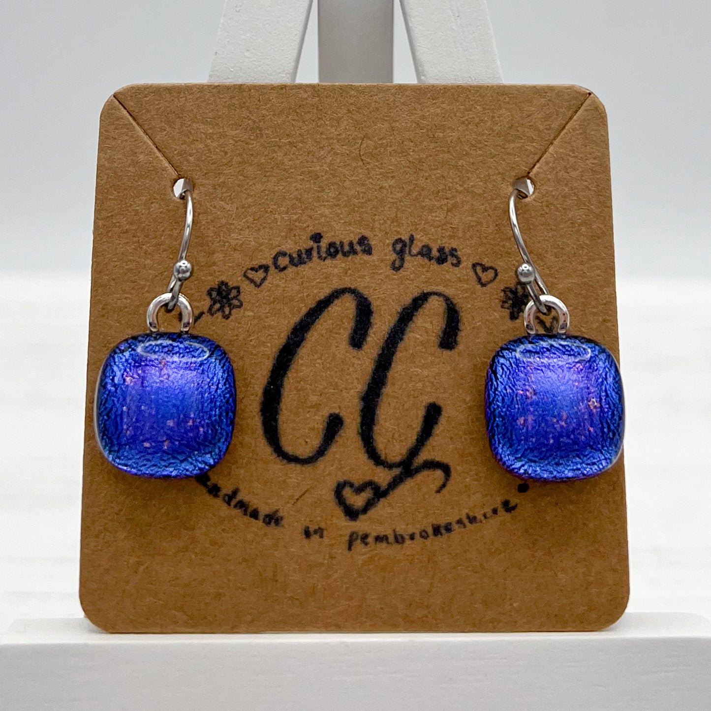Shades of Pink & Purple Glass Earrings
