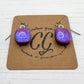 Shades of Pink & Purple Glass Earrings