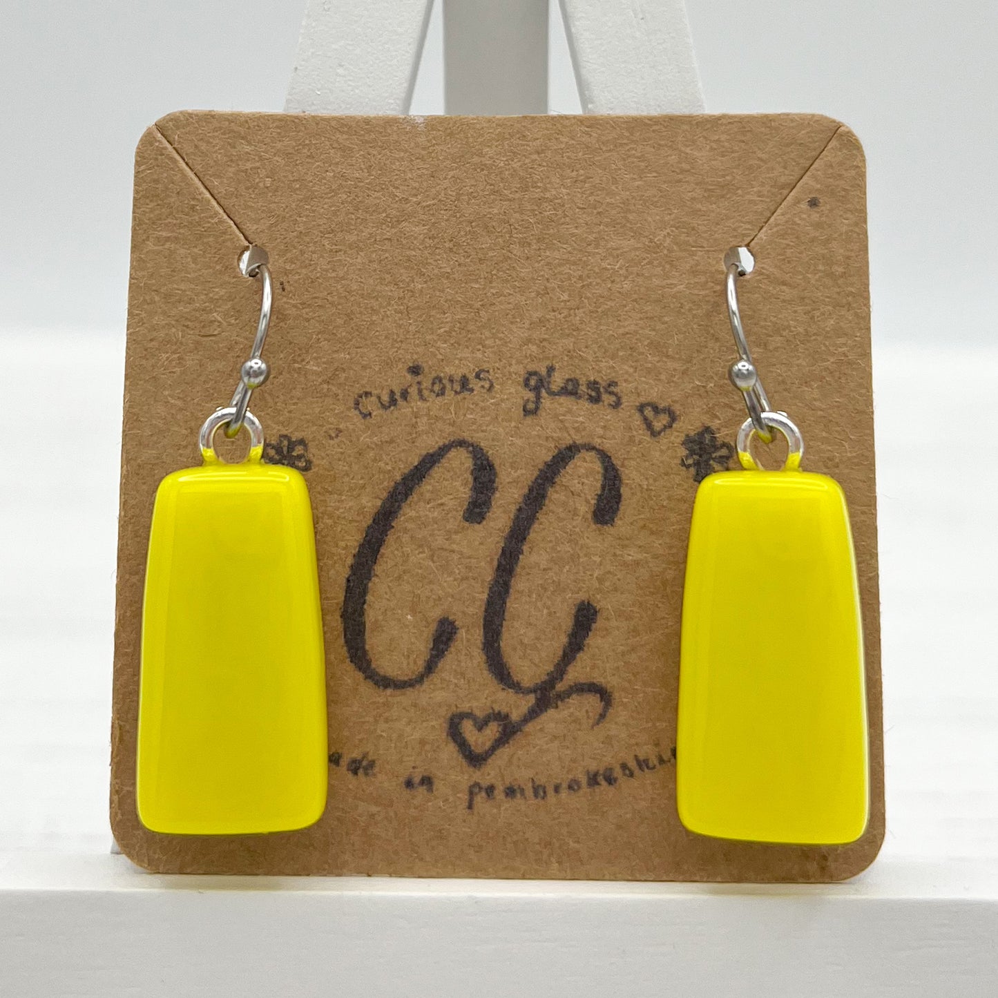 Shades of Red, Orange & Yellow Glass Earrings