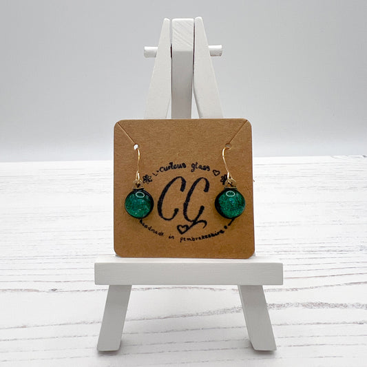 Shades of Green Glass Earrings