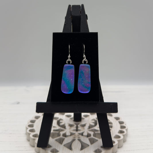 Tie-Dye Glass Earrings