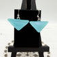 Pastel Aqua Dichroic Glass Earrings