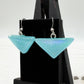 Pastel Aqua Dichroic Glass Earrings