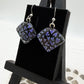 Purple Heart Dichroic Glass Earrings