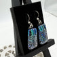 Aztec Dichroic Glass Earrings