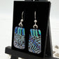 Aztec Dichroic Glass Earrings