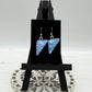 Blue Geometric Dichroic Glass Earrings