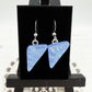 Blue Geometric Dichroic Glass Earrings