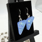 Blue Geometric Dichroic Glass Earrings