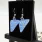 Blue Geometric Dichroic Glass Earrings