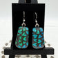 Blue Heart Dichroic Glass Earrings