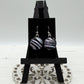 Zebra Dichroic Glass Earrings