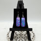 Rainbow Purple Dichroic Glass Earrings