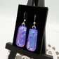 Rainbow Purple Dichroic Glass Earrings