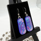 Rainbow Purple Dichroic Glass Earrings
