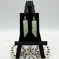 Rainbow Point Dichroic Glass Earrings