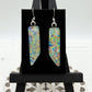 Rainbow Point Dichroic Glass Earrings