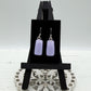 Lilac Heart Dichroic Glass Earrings