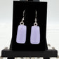 Lilac Heart Dichroic Glass Earrings