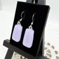 Lilac Heart Dichroic Glass Earrings