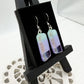 Silver Stripe Dichroic Glass Earrings