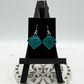 Teal Dichroic Glass Earrings