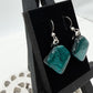 Teal Dichroic Glass Earrings